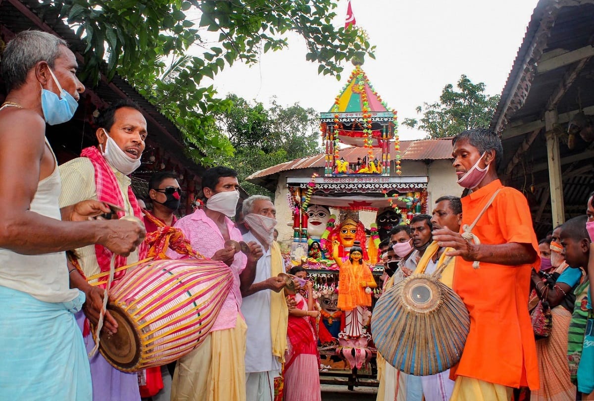 Lord Jagannath's Bahuda Yatra concluded between Corona and curfew, see photos