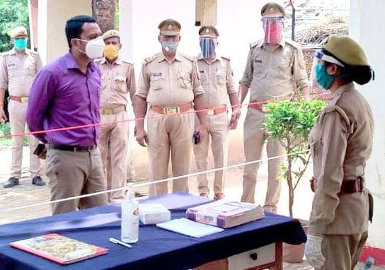 sp inspected barghad police sation in chitrakoot