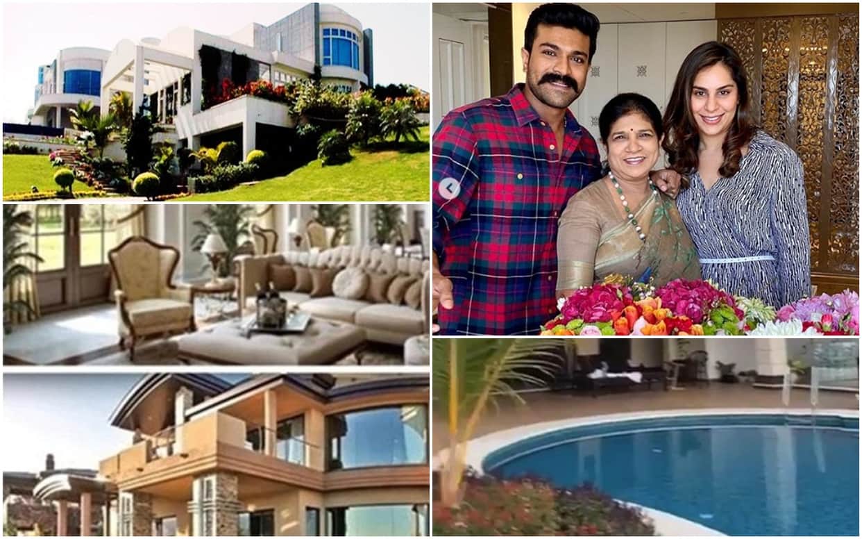 Megastar Chiranjeevi Son Ram Charan luxury house inside Pics