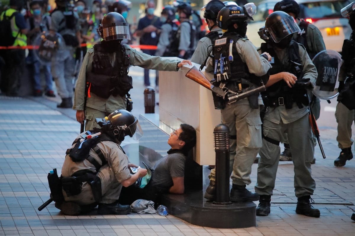 hongkong Atrocities started as soon as Chinese law came into force 300 protesters arrested on first day