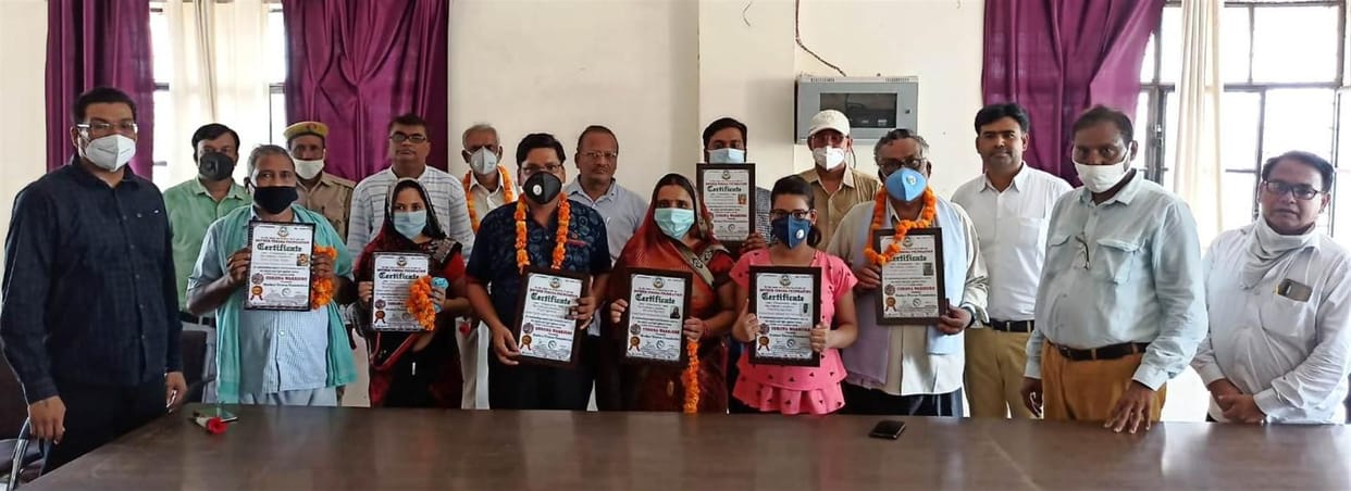 corona patient get honour