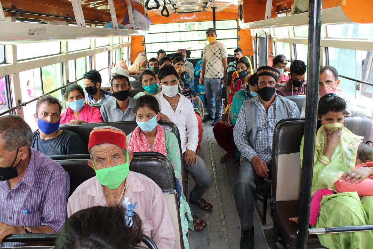 buses on road