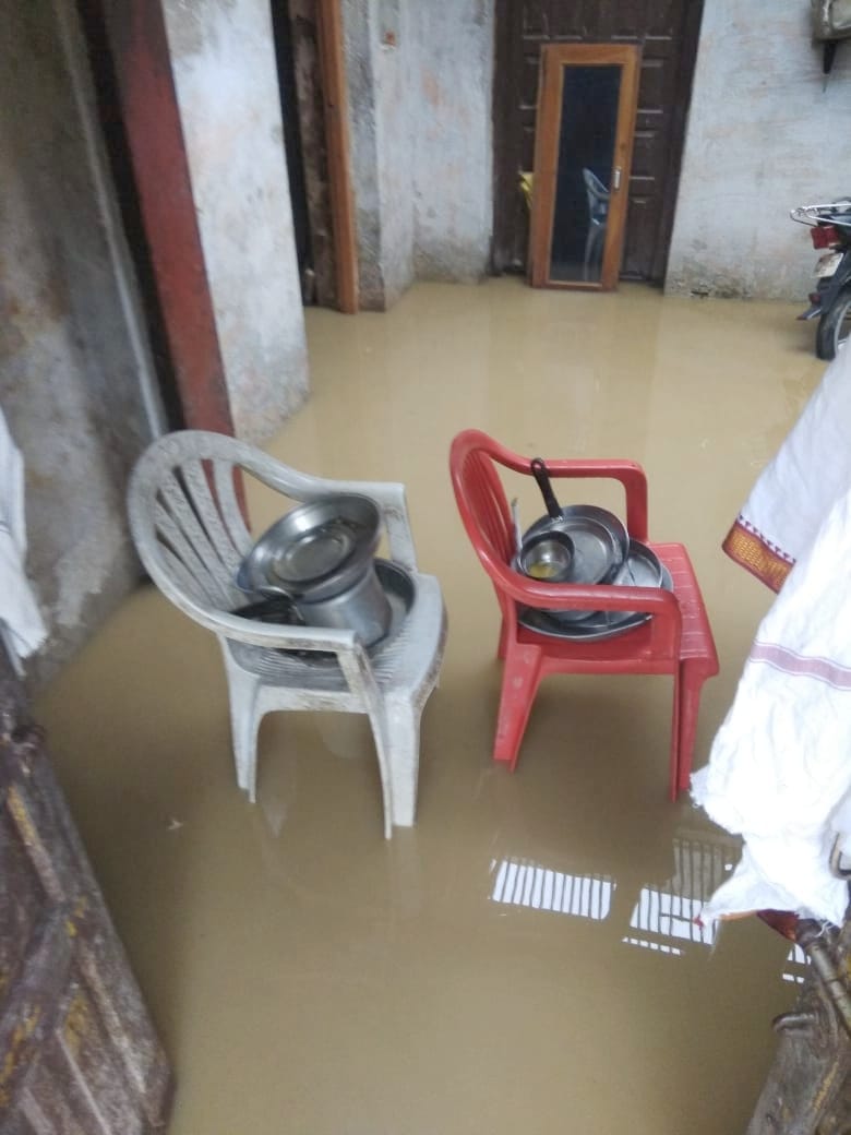Rain became trouble, woman injured due to falling raw house