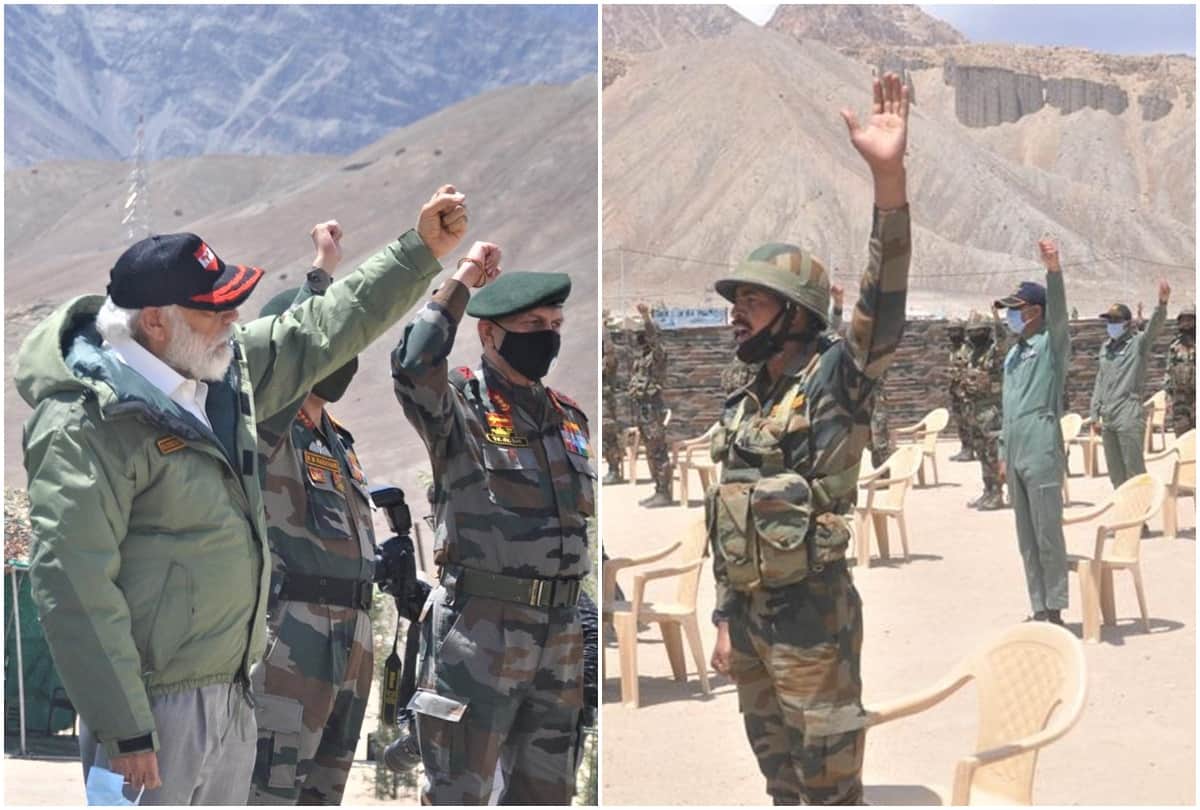 Prime Minister Modi reached Leh boosted troops posted on ground zero