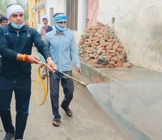 Sanitization done in village Tondeda