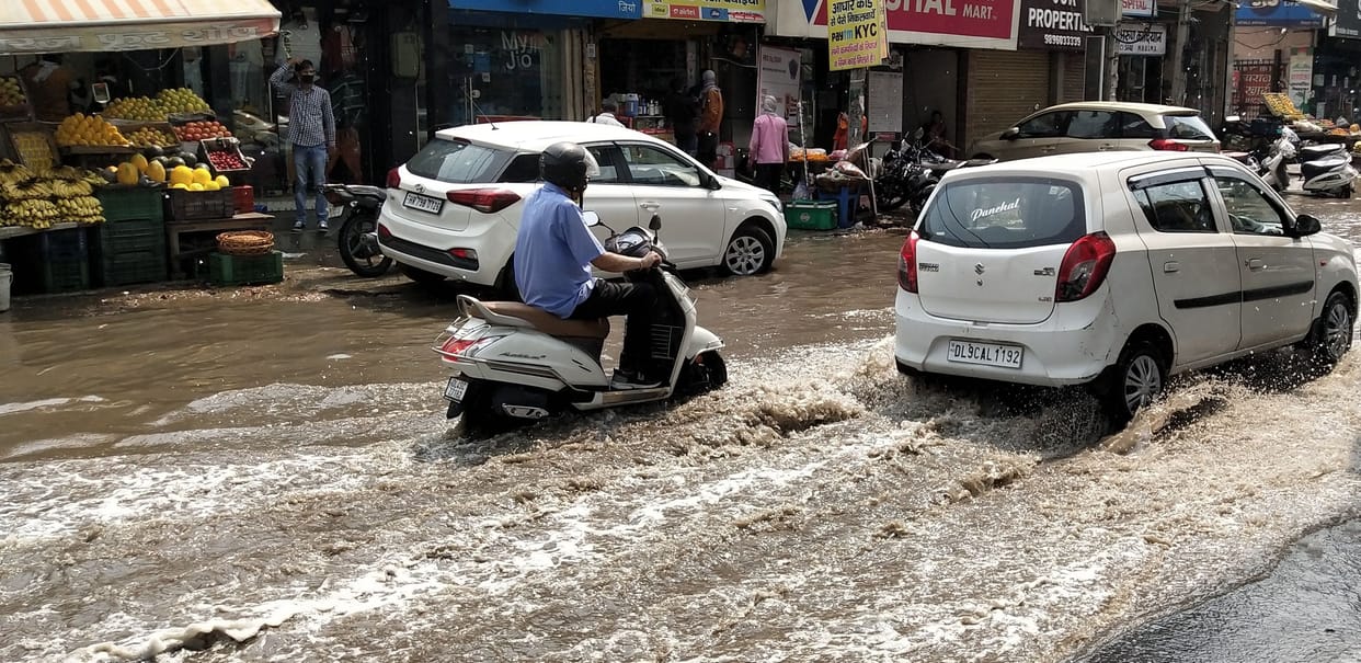 weather, rain, waterlodging, bahadurgarh
