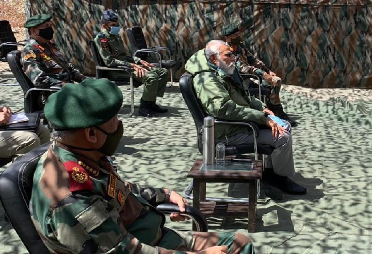 PM Narendra Modi in Leh Ladakh News, PM Narendra Modi in Ladakh with CDS General Bipin Rawat to review situation after India-China clash in Galwan valley