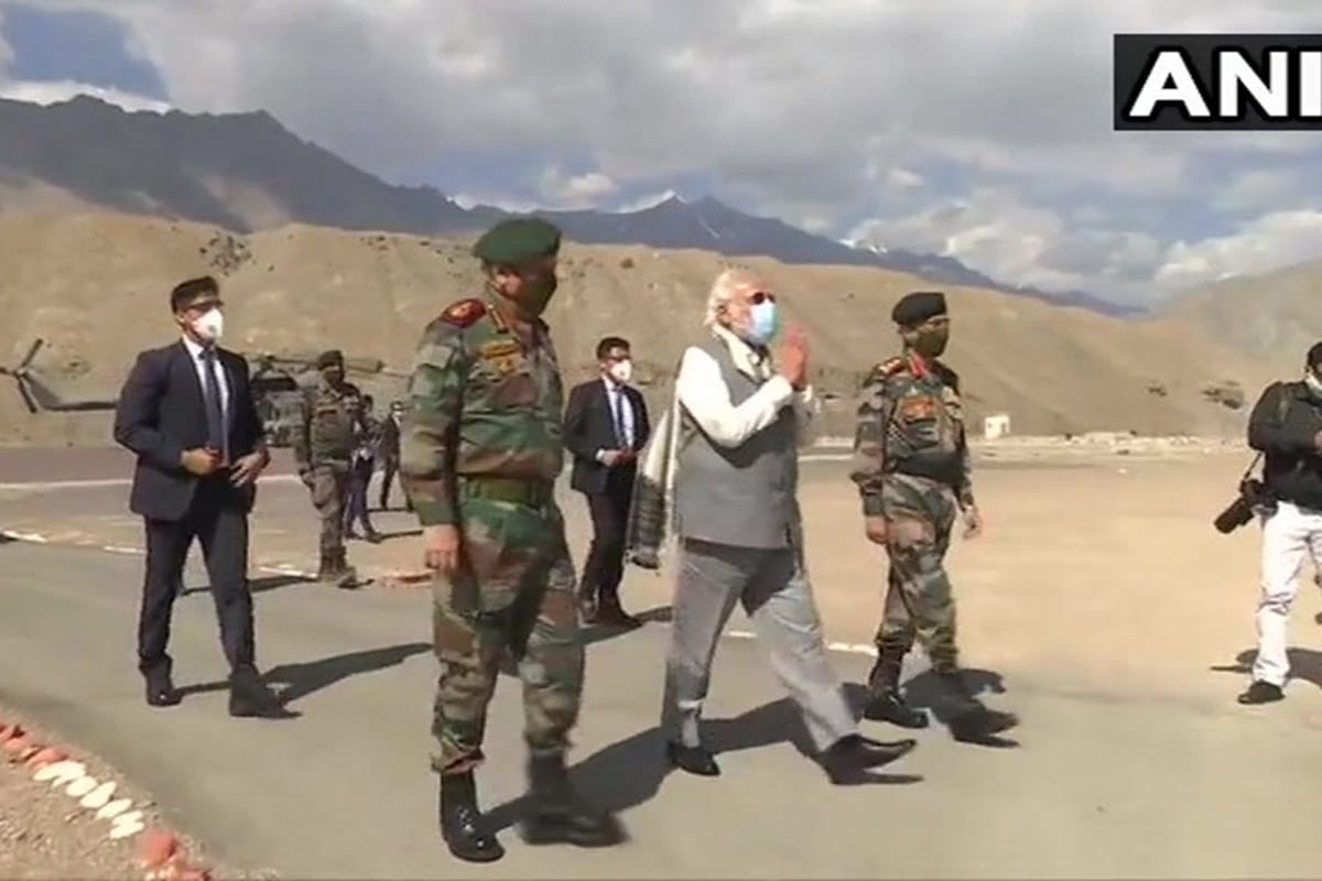 PM modi reached ladakh with cds and army chief ravishankar says india is proud of its prime minister