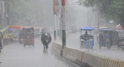 Sweat left due to humid heat no relief from rain