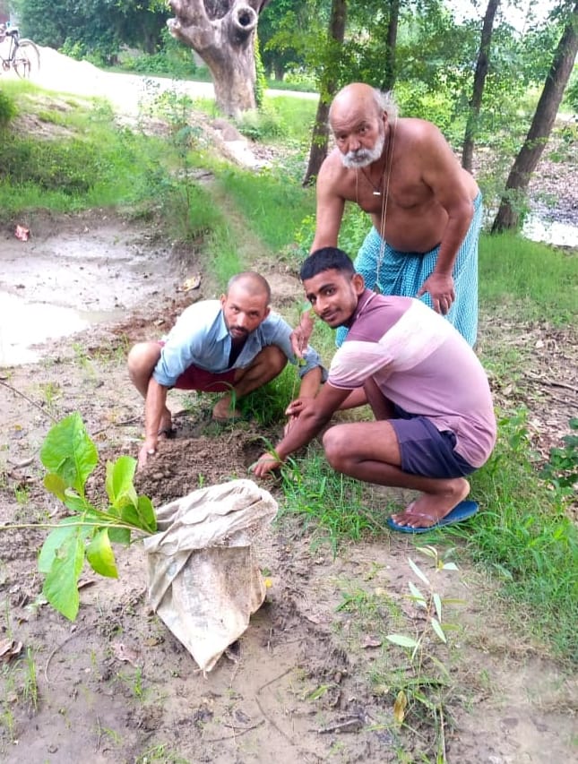 Plantation done on the death anniversary of Swami Vivekananda