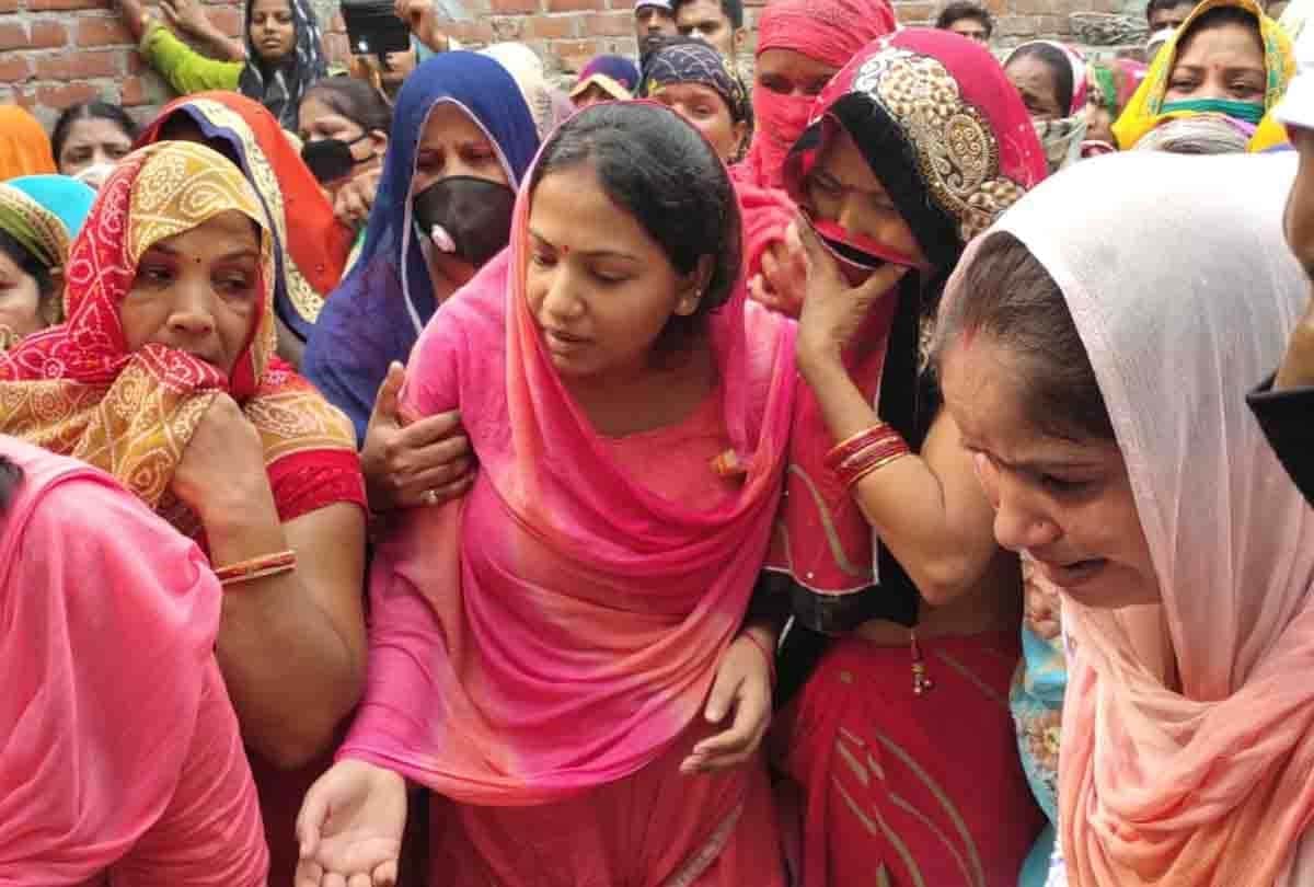 Kanpur Police Encounter News: kanpur encounter news in hindi, Martyr Rahul's funeral