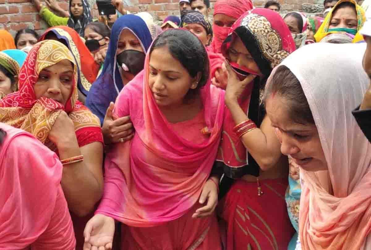Kanpur Police Encounter News: kanpur encounter news in hindi, Martyr Rahul's funeral