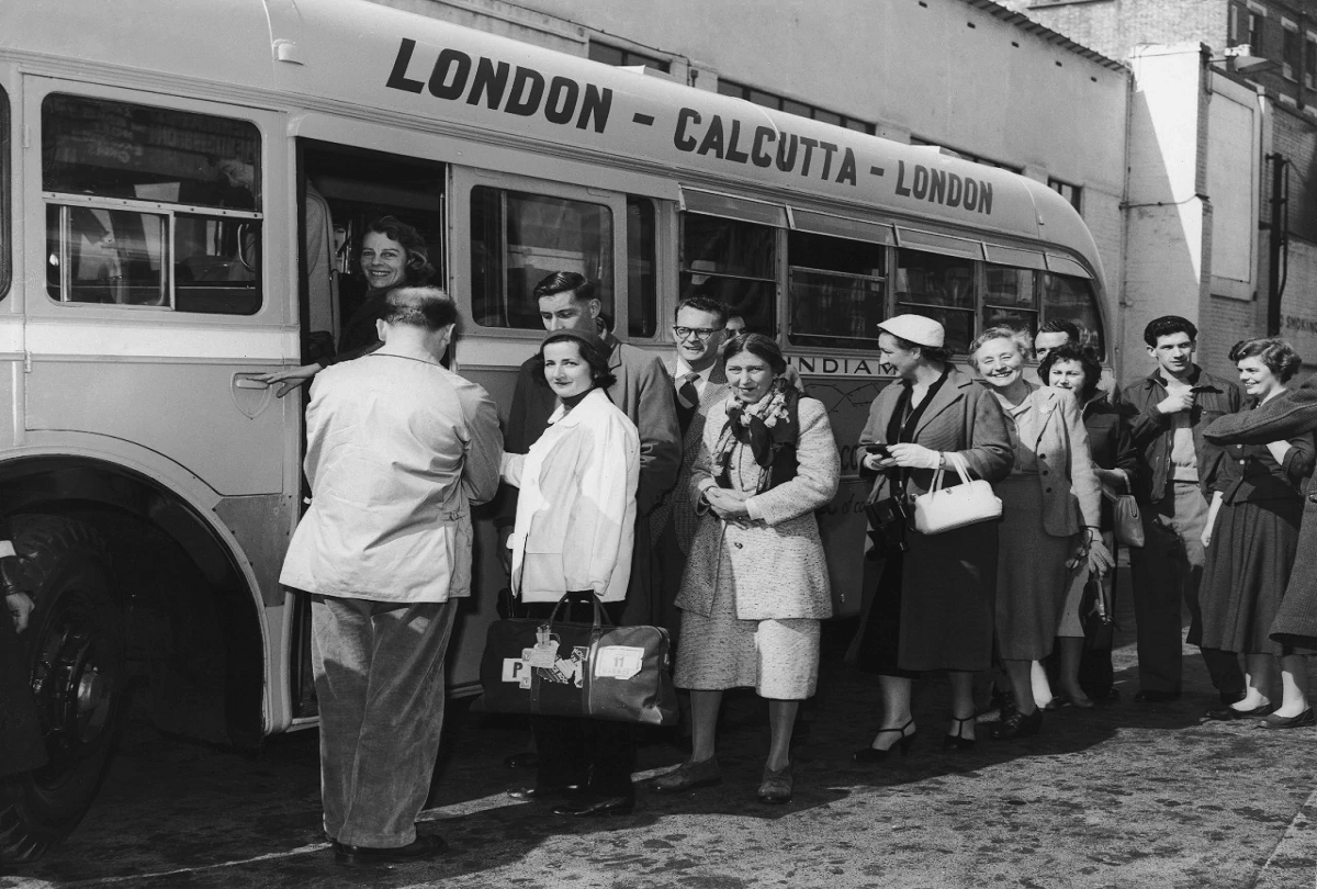 kolkata to london bus service completed in 45 days