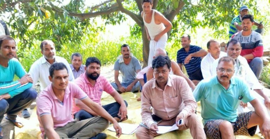 Sugarcane crop burnt due to breaking of electrical wire