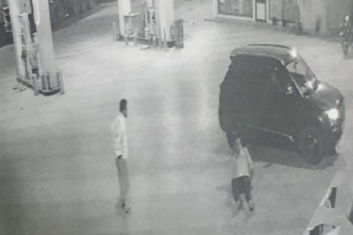 The retired colonel's son have tried to crush staff with the car at a petrol pump in Meerut