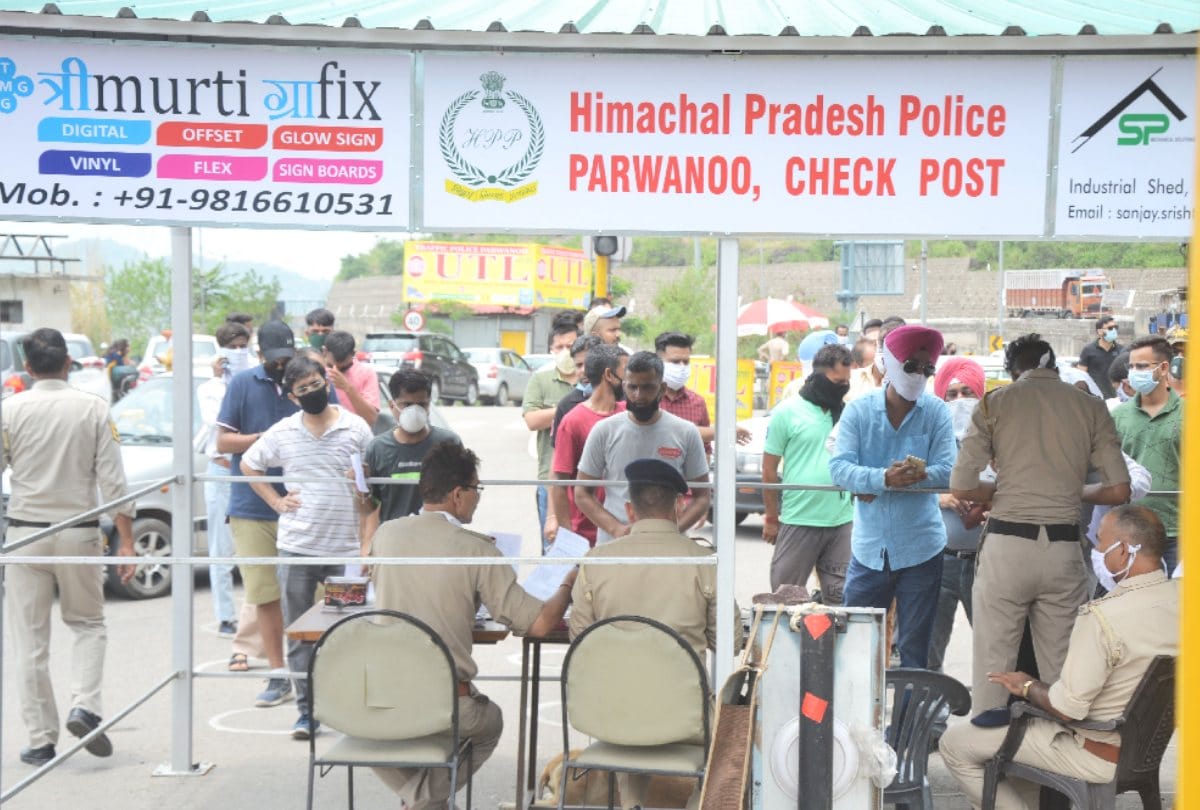 People from outside states reached Parwanoo barrier, queue of vehicles up to 500 meters