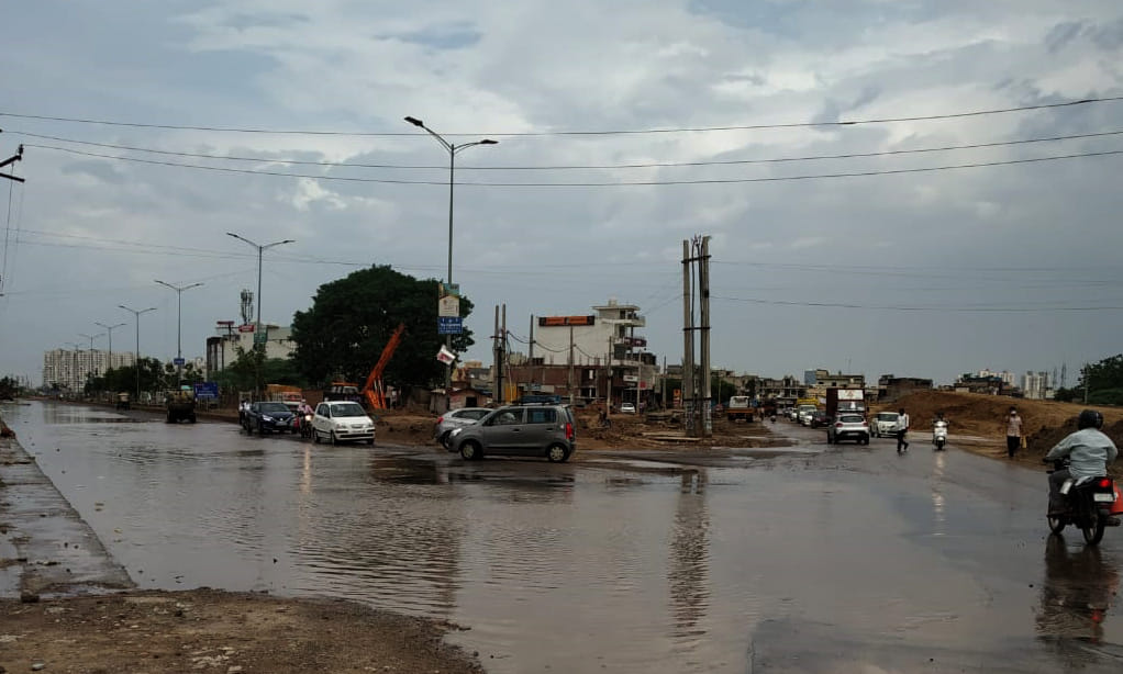 water logging more then 6 places in gurugram