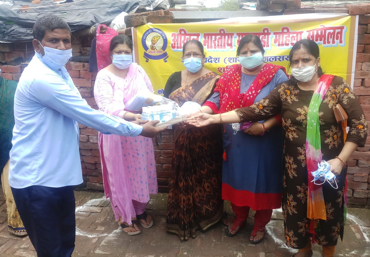 Masks and sanitizers distributed among villagers and kotedars