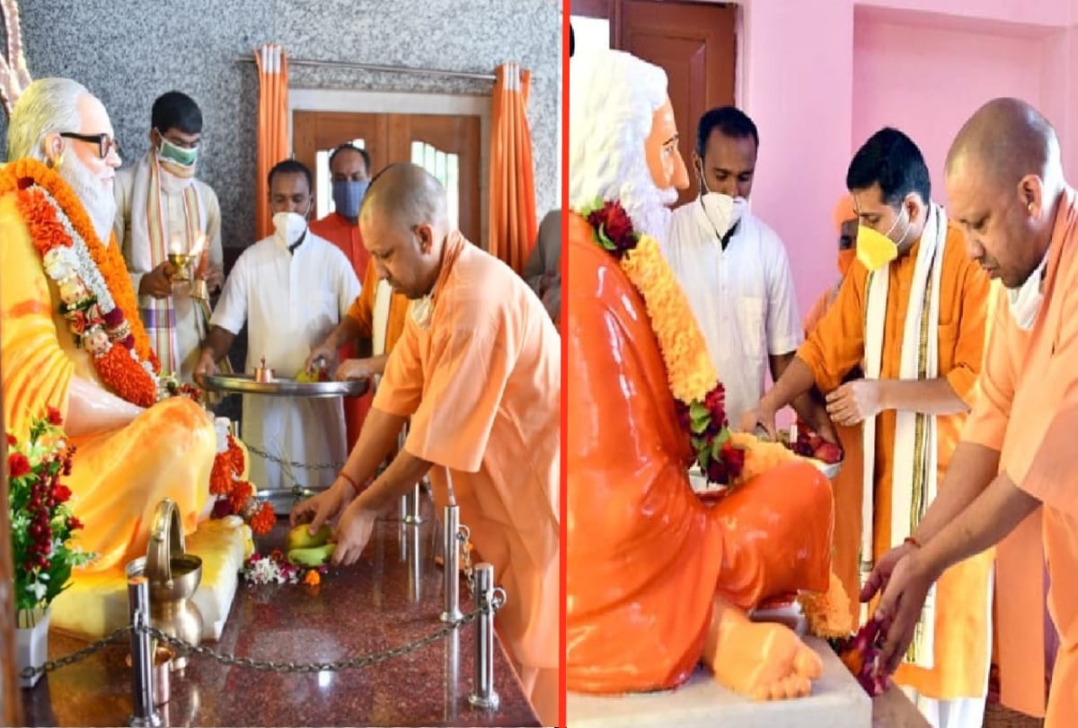CM Yogi Adityanath visit in Gorakhnath temple during guru purnima 2020