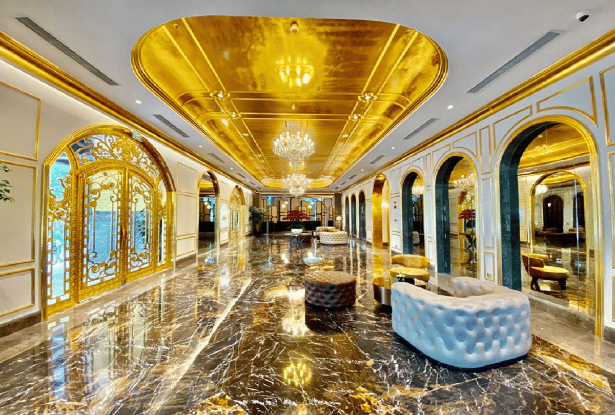 world first gold plated hotel in vietnam dolce hanoi golden lake