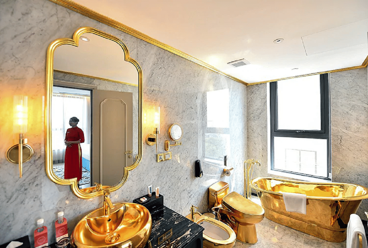 world first gold plated hotel in vietnam dolce hanoi golden lake