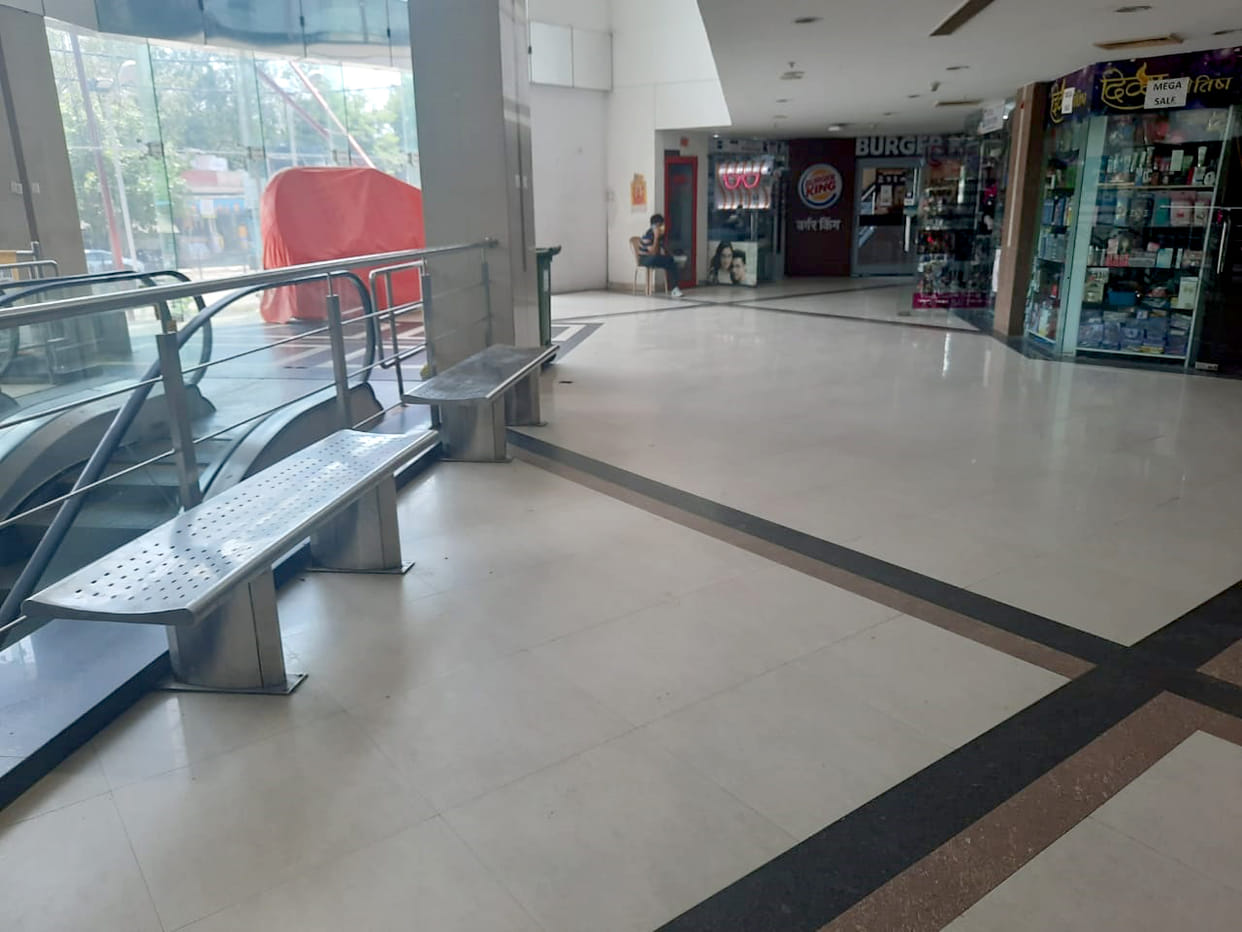 no public in gurugram's mall today