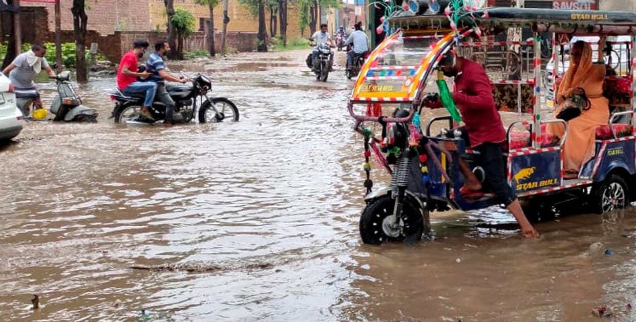 Weather is cold due to storm, rain, problems with waterlogging