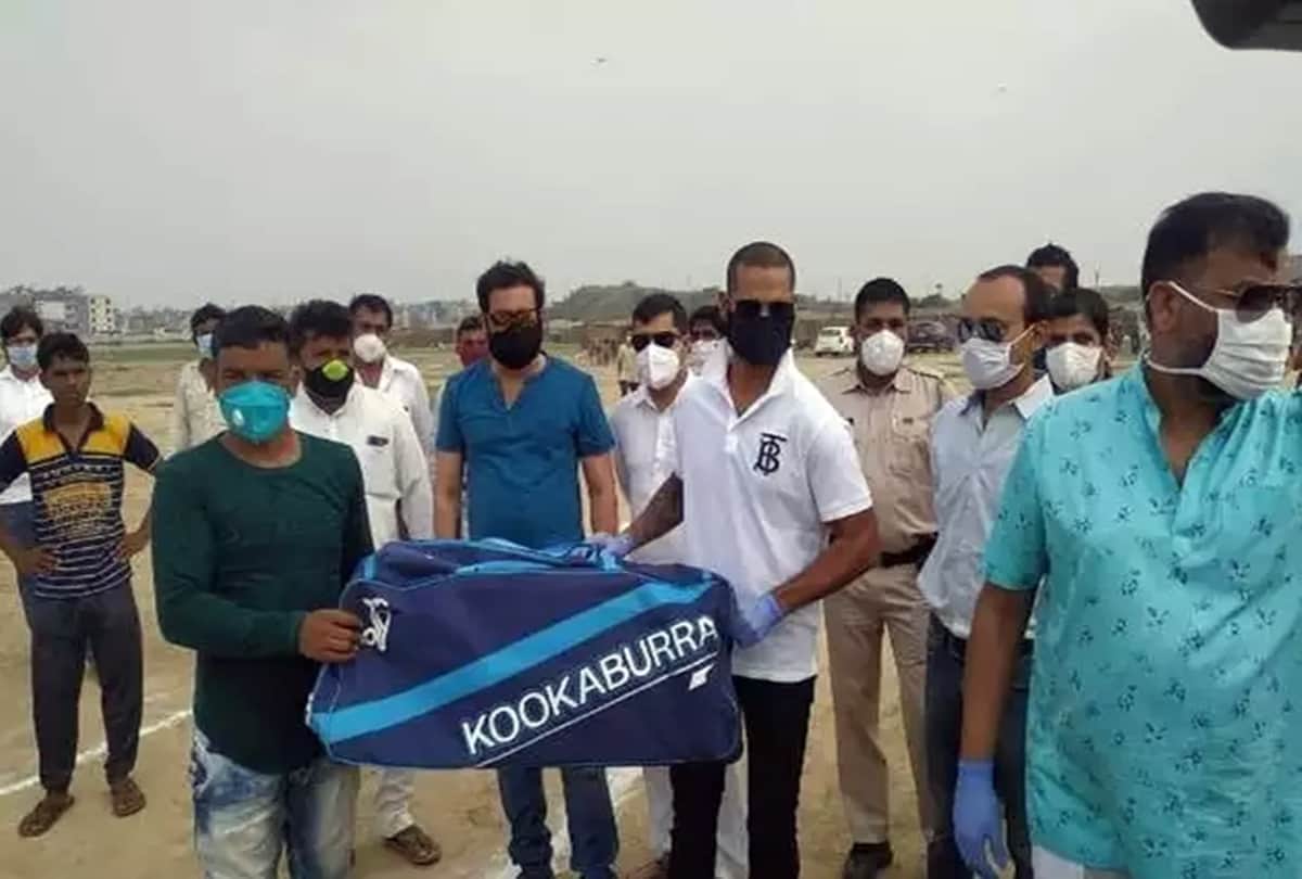 Shikhar Dhawan met Pakistani Hindu refugees in Delhi and donates cricket kits