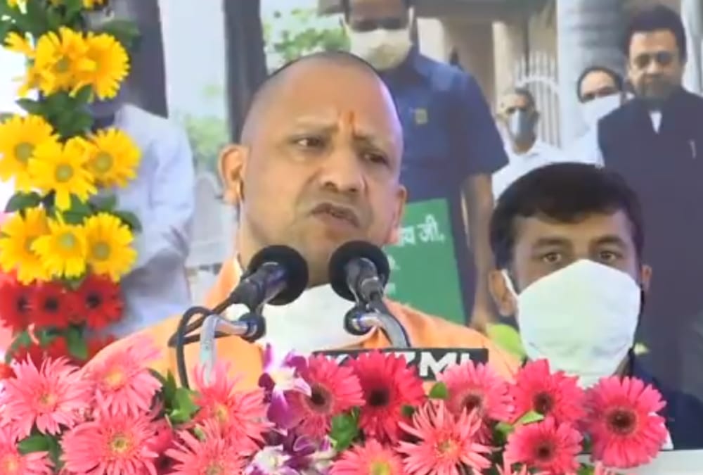 Yogi Adityanath inaugrates plantation programme in Lucknow.