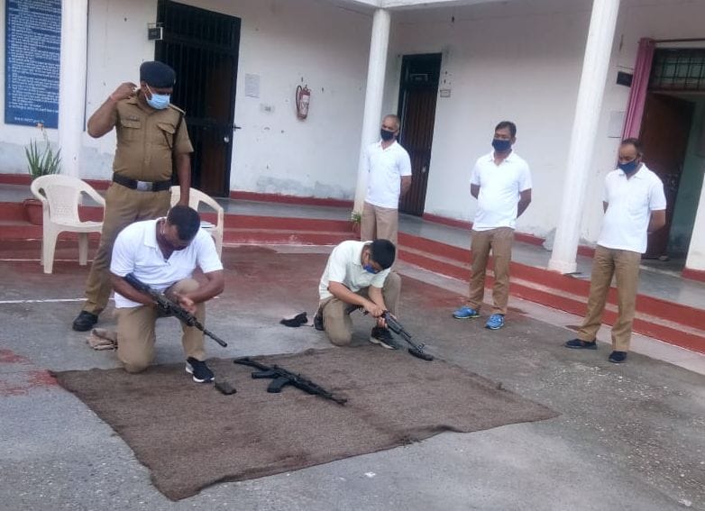 Police gunners were given training on weapon handling