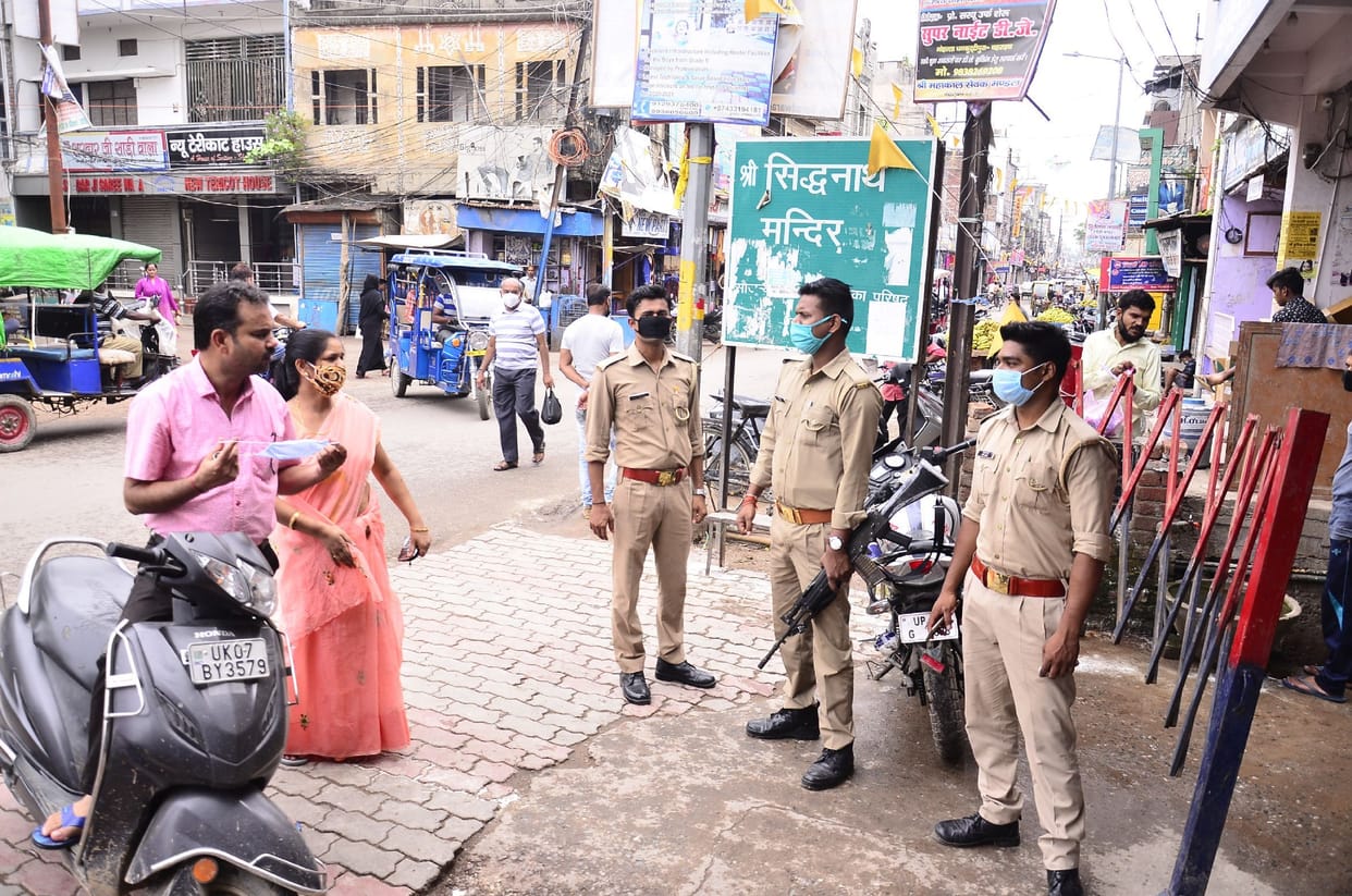 Police kept watch over temples, devotees worshiped in homes