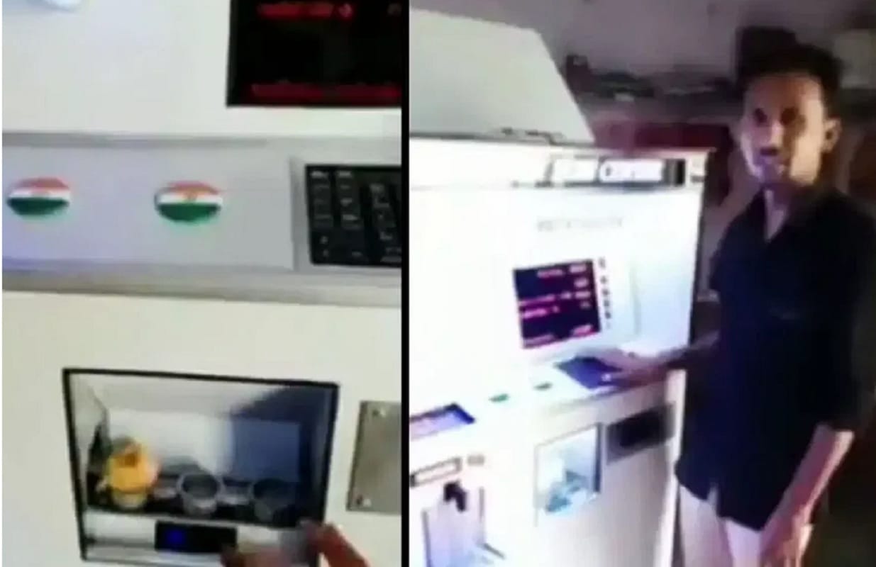 A man built contactless and hygiene Golgappa Panipuri vending machine
