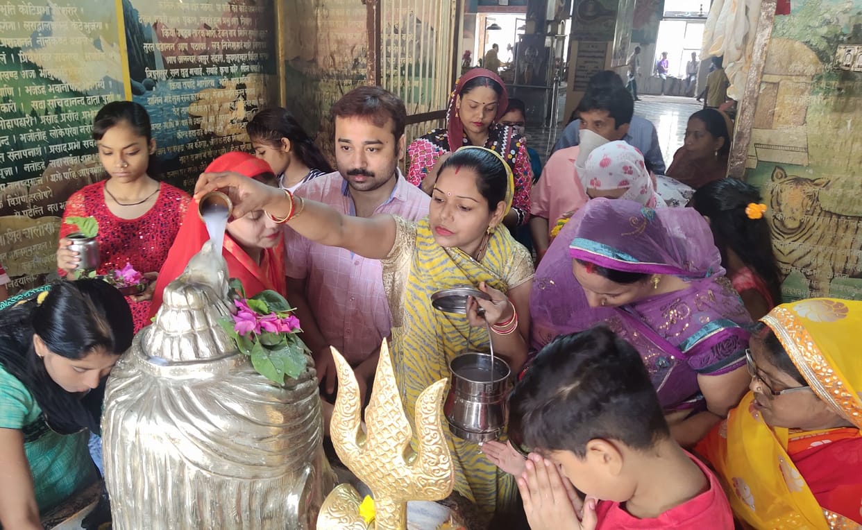Bholenath, first monday of sawan  month, religion, firozabad