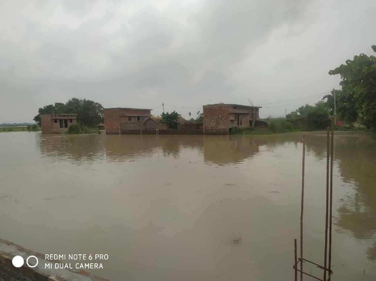 Flood water filled in eight villages