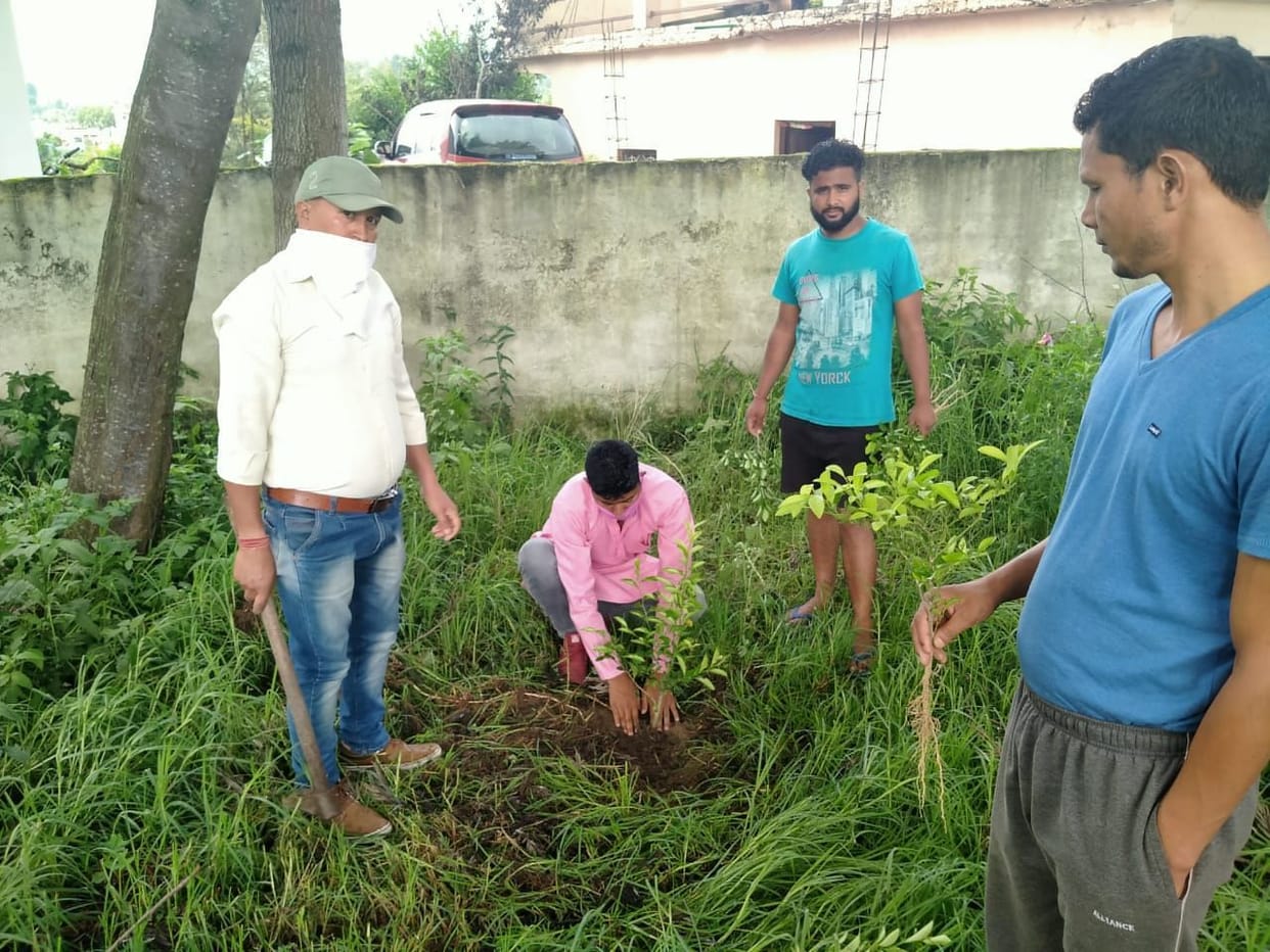 Plantation done in memory of martyr Rahul Ranswal