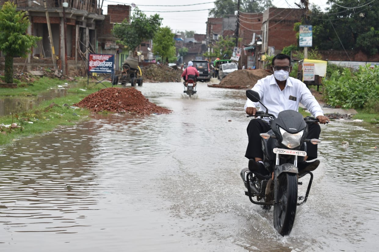 Rain increased difficulties, water is everywhere