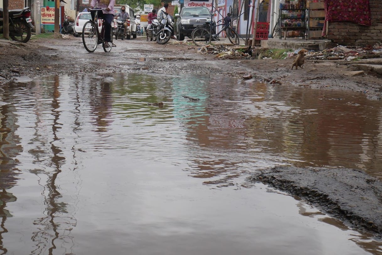 road condition of mirzapur in heavy rain
