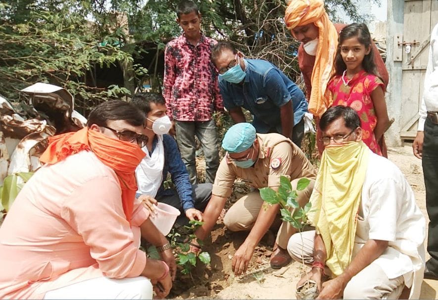 bjp, workers, plantation, birth enyversary, celebration, syama prasad mukharji