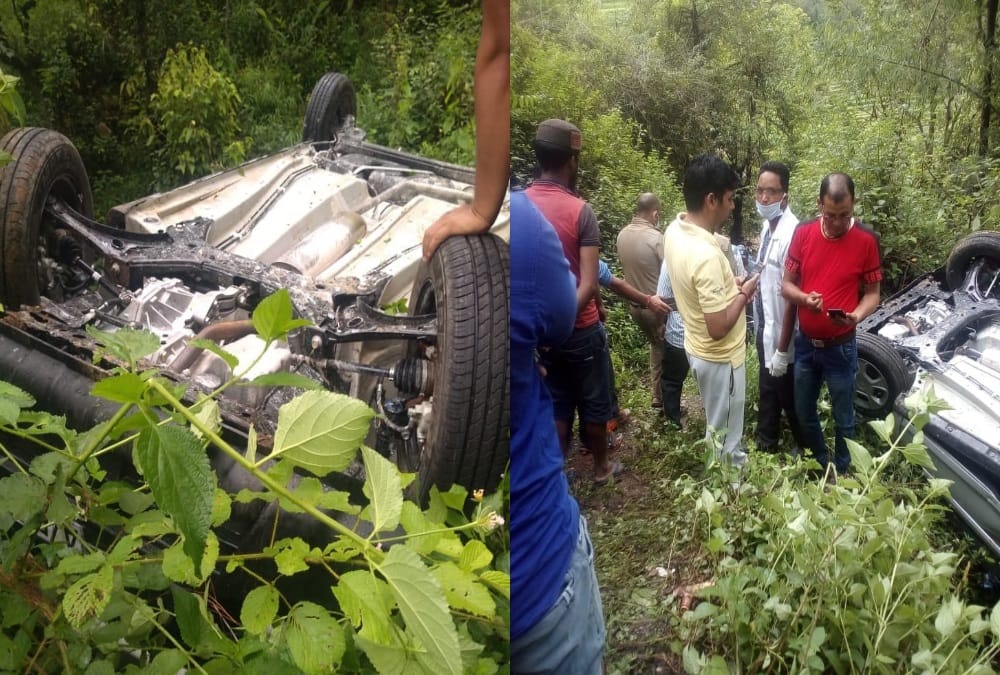 Husband Wife New Car Fell into ditch in tehri during going to market, Two people killed,