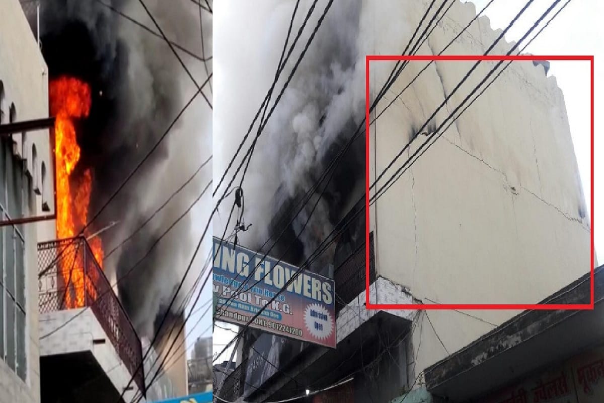 Fire have in a clothes showroom and one crore loss in Chandpur of Bijnor