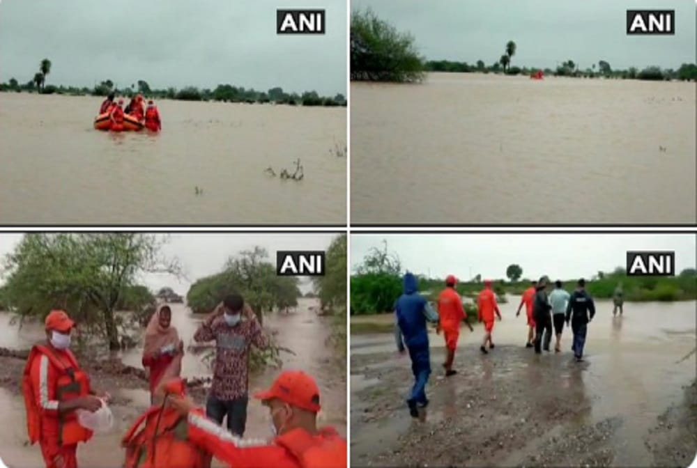 Heavy rain in gujarat assam flood situation improves