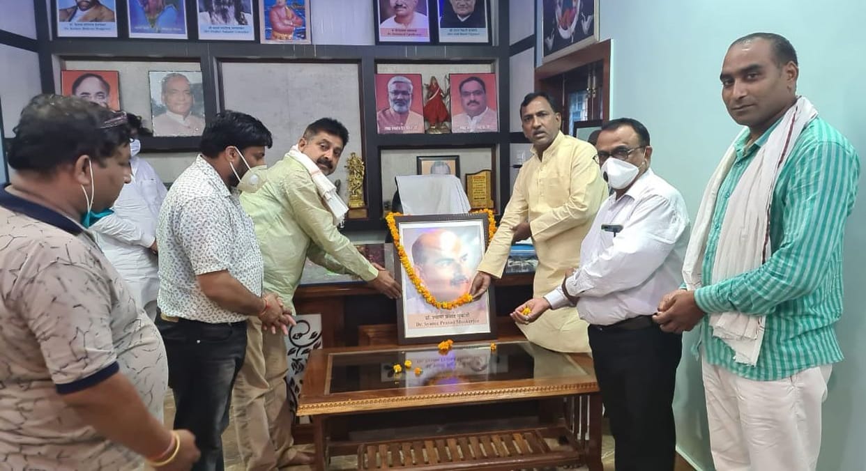 5-5 saplings planted on booths on Dr. Shyama Prasad's birth anniversary
