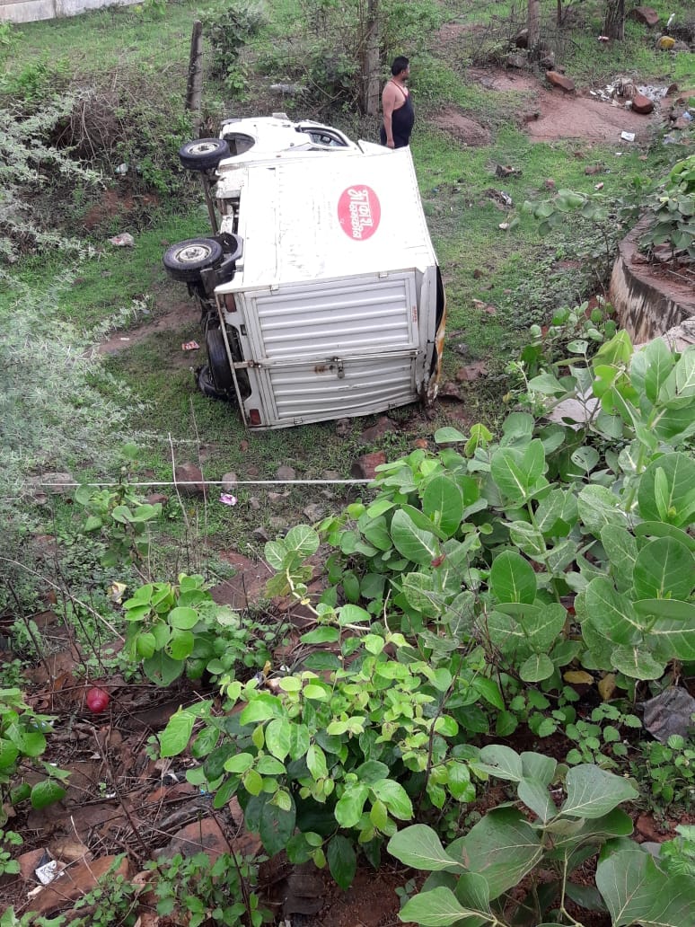 truck fell, protect cow