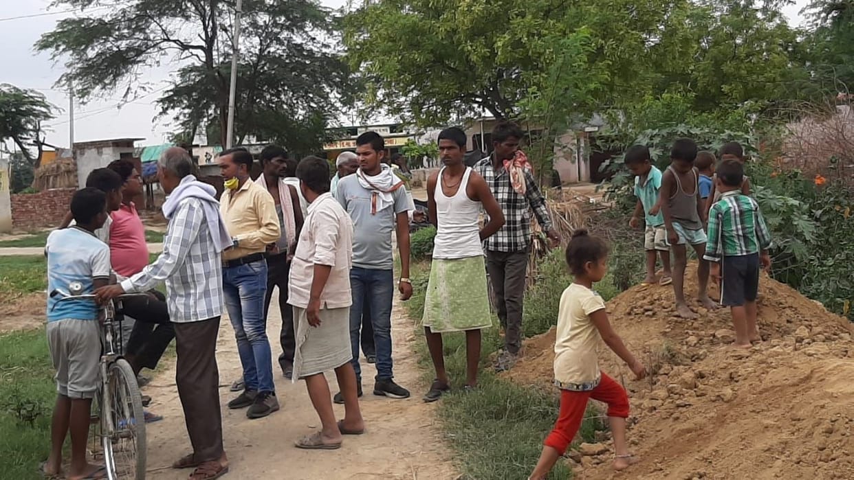 Villagers created uproar after seeing construction on Talabuma pit