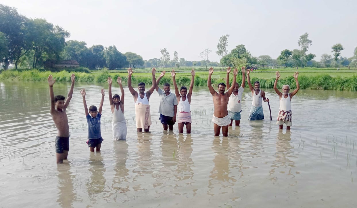 Water stream, 200 bigha fields submerged