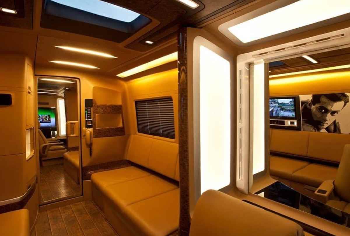 Salman Khan luxurious vanity van Inside pictures of that cost Rs 4 crore