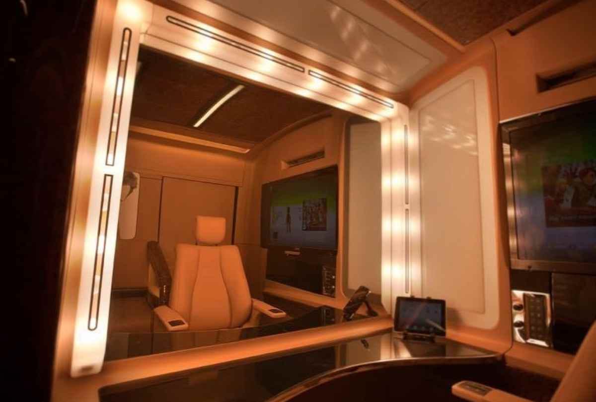 salman khan luxurious vanity van inside photos here look