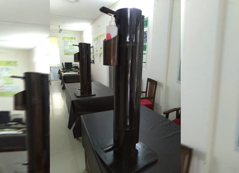 Coronavirus in Uttarakhand : Bamboo Eco Friendly Sanitizer Dispenser