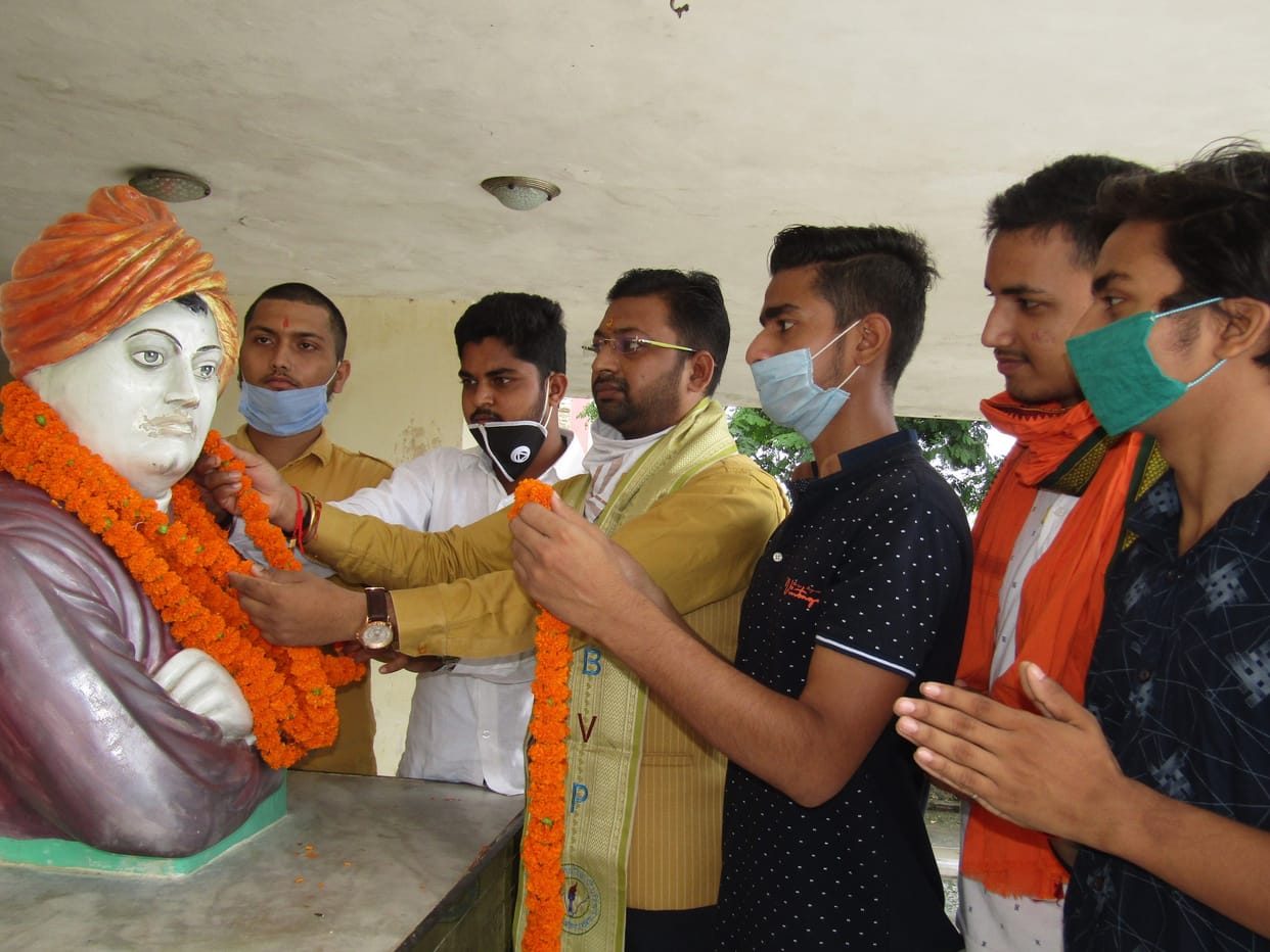 Akhil Bharatiya Vidyarthi Parishad workers celebrated Foundation Day