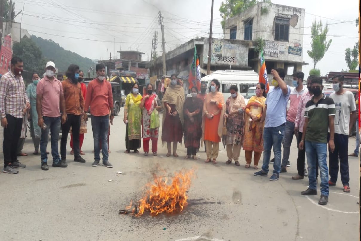 bjp leader Sheikh Wasim Bari, Bashir Ahmed and Omar Bari murder in bandipora jammu kashmir, bjp leaders protesting against pakistan